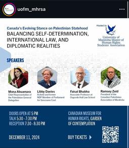 Is the UM Masters of Human Rights Program Being Taught in an Academically Responsible and Balanced Manner? Student Union holds Anti-Israel event at CMHR -What about Assad?