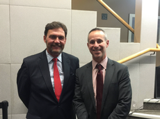 L-R: The Honourable Justice Wagner and Adam Levine