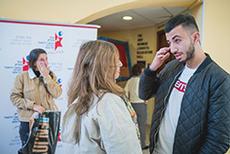 Breast cancer survivor Shulamit with IDF member Barak, who was found to be a match for Shulamit through the Ezer Mizion Bone Marrow Registry