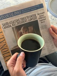 Front page coverage of B'nai Brith's revelations in Friday Aug 7's National Post