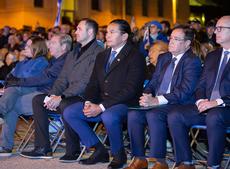 L to R: MLA Stefanson, her husband, MP Ben Carr, Premier Wab Kinew, MP Marty Morantz, Mayor Scott Gillingham