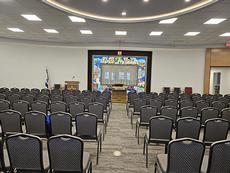 The Aron Kodesh from the Matheson building in the sanctuary