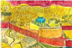 painting of Jerusalem by Rhonda Spivak