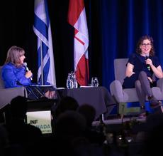 Gail Asper and Mayim Bialik