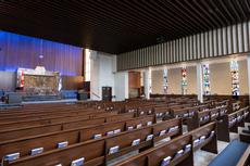 The sanctuary of the newly renovated Shaarey Zedek Synagogue. Akman Construction was the Construction Manager for the project. Other trades involved in the project: Quality Air Control, Unit Mechanical services, MCW Consultants, Allmar Inc, Alpha Masonry, Antex Western, Jorey Electric, Prairie Plaster,Gunlaugson Spray On
