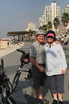 Dr Cathy Moser and Jeff Itzkow in Tel-Aviv
