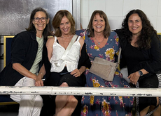 Making the best of a difficult situation L-R: Leslie Kaufman, Chaia Berkowitz (both former Winnipeggers), Gail Asper, Anita Wortzman