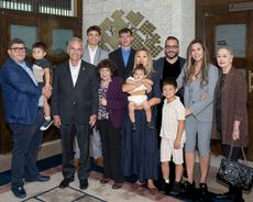 Tova and Larry Vickar with Stephen Vickar and family and Sam Vickar and family