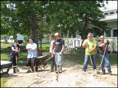 VOLUNTEERS PITCH IN AT CAMP MASSAD